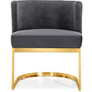  Color_Gold/ Grey -- Gianna Grey Velvet Upholstered Dining Chair IMAGE 4