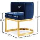  Color_Navy -- Gianna Navy Velvet Upholstered Dining Chair IMAGE 5