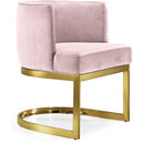  Color_Gold/ Pink -- Gianna Pink Velvet Upholstered Dining Chair IMAGE 1