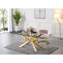  Color_Gold/ Pink -- Gianna Pink Velvet Upholstered Dining Chair IMAGE 2