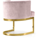  Color_Gold/ Pink -- Gianna Pink Velvet Upholstered Dining Chair IMAGE 3