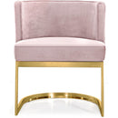  Color_Gold/ Pink -- Gianna Pink Velvet Upholstered Dining Chair IMAGE 4