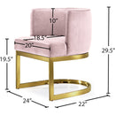  Color_Gold/ Pink -- Gianna Pink Velvet Upholstered Dining Chair IMAGE 5