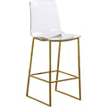  Color_Gold/ Transparent -- Meridian Lumen Counter Height Stool IMAGE 1
