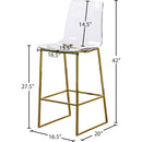  Color_Gold/ Transparent -- Meridian Lumen Counter Height Stool IMAGE 5