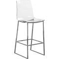  Color_Chrome/ Transparent -- Lumen Chrome Lucite And Metal Counter Stool IMAGE 1