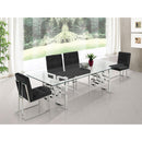  Color_Black/ Chrome -- Alexis Black Velvet Upholstered Dining Chair IMAGE 2