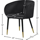  Color_Black -- Meridian Louise Dining Chair IMAGE 7