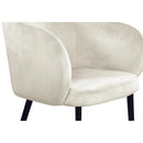  Color_Cream -- Louise Cream Velvet Upholstered Dining Chair IMAGE 6