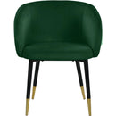  Color_Green -- Louise Green Velvet Upholstered Dining Chair IMAGE 4