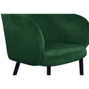  Color_Green -- Louise Green Velvet Upholstered Dining Chair IMAGE 6