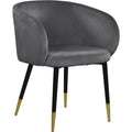 Color_Grey -- Louise Grey Velvet Upholstered Dining Chair IMAGE 1