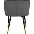  Color_Grey -- Louise Grey Velvet Upholstered Dining Chair IMAGE 3