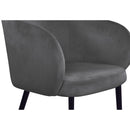  Color_Grey -- Louise Grey Velvet Upholstered Dining Chair IMAGE 6