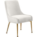  Color_Cream/ Gold -- Owen Cream Velvet Upholstered Dining Chair IMAGE 1