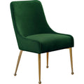  Color_Gold/ Green -- Owen Green Velvet Upholstered Dining Chair IMAGE 1