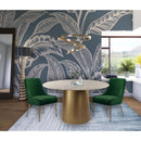  Color_Gold/ Green -- Owen Green Velvet Upholstered Dining Chair IMAGE 2