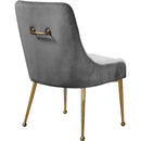  Color_Gold/ Grey -- Owen Grey Velvet Upholstered Dining Chair IMAGE 3