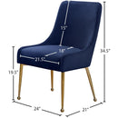  Color_Navy -- Owen Navy Velvet Upholstered Dining Chair IMAGE 5