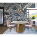  Color_Gold/ Pink -- Owen Pink Velvet Upholstered Dining Chair IMAGE 2