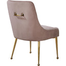 Color_Gold/ Pink -- Owen Pink Velvet Upholstered Dining Chair IMAGE 3