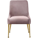  Color_Gold/ Pink -- Owen Pink Velvet Upholstered Dining Chair IMAGE 4
