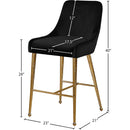  Color_Black/ Gold -- Meridian Owen Pub Height Stool IMAGE 5