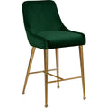  Color_Gold/ Green -- Owen Green Velvet Upholstered Counter Stool IMAGE 1