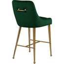  Color_Gold/ Green -- Owen Green Velvet Upholstered Counter Stool IMAGE 3
