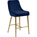  Color_Navy -- Owen Navy Velvet Upholstered Counter Stool IMAGE 1