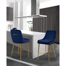  Color_Navy -- Owen Navy Velvet Upholstered Counter Stool IMAGE 2