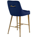  Color_Navy -- Owen Navy Velvet Upholstered Counter Stool IMAGE 3