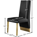  Color_Black/ Gold -- Meridian Porsha Dining Chair IMAGE 9