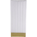  Color_Gold/ White -- Porsha White Vegan Leather Upholstered Dining Chair IMAGE 6