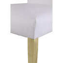  Color_Gold/ White -- Porsha White Vegan Leather Upholstered Dining Chair IMAGE 8