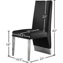  Color_Black/ Chrome -- Meridian Porsha Dining Chair IMAGE 9