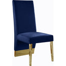  Color_Navy -- Porsha Navy Velvet Upholstered Dining Chair IMAGE 1
