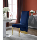 Color_Navy -- Porsha Navy Velvet Upholstered Dining Chair IMAGE 2