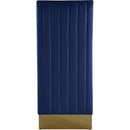  Color_Navy -- Porsha Navy Velvet Upholstered Dining Chair IMAGE 4