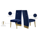 Color_Navy -- Porsha Navy Velvet Upholstered Dining Chair IMAGE 6