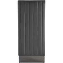  Color_Chrome/ Grey -- Porsha Grey Velvet Upholstered Dining Chair IMAGE 4