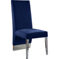  Color_Navy -- Porsha Navy Velvet Upholstered Dining Chair IMAGE 1