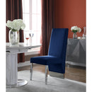  Color_Navy -- Porsha Navy Velvet Upholstered Dining Chair IMAGE 2