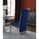  Color_Navy -- Porsha Navy Velvet Upholstered Dining Chair IMAGE 3