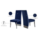  Color_Navy -- Porsha Navy Velvet Upholstered Dining Chair IMAGE 6