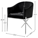  Color_Black/ Chrome -- Meridian Xavier Dining Chair IMAGE 5