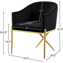  Color_Black/ Gold -- Meridian Xavier Chair IMAGE 5