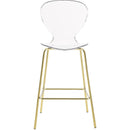  Color_Gold -- Clarion Gold Lucite Seat And Metal Base Counter Stool IMAGE 5