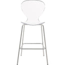  Color_Chrome -- Clarion Chrome Lucite Seat And Metal Base Counter Stool IMAGE 5