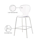  Color_Chrome -- Clarion Chrome Lucite Seat And Metal Base Counter Stool IMAGE 7